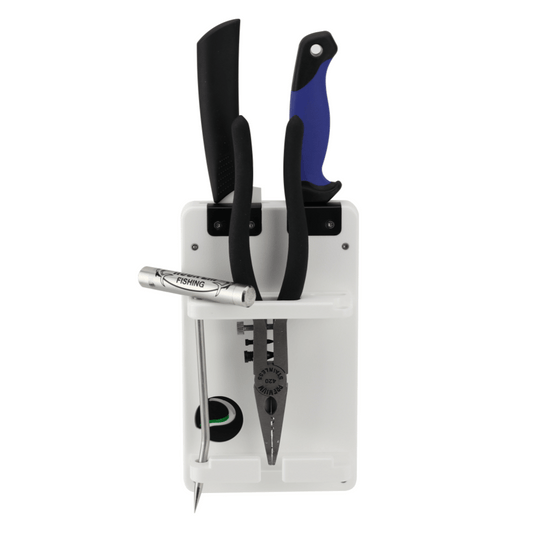 Plaztek Fishing and Boat Tool Holder including double bait Knife and Plier slots 
