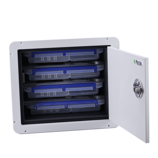 Plaztek Custom Boat Tackle Tray Cabinet holds 4 Plano 3600 Series