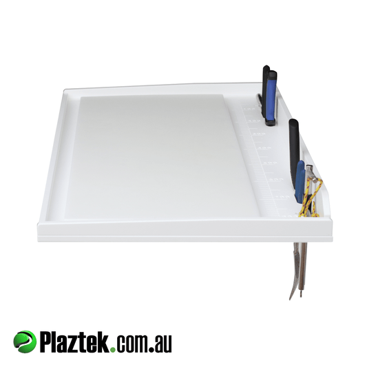 Plaztek Australian Made Bait Board Table with Fishing Tool Holders and Fish Rule