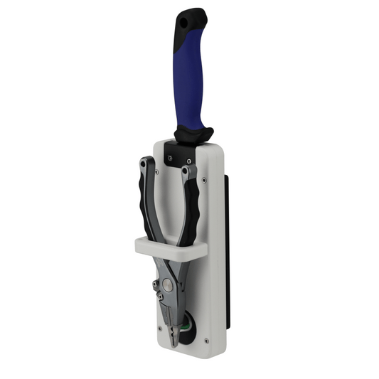 Plaztek Boat Fishing Tool Holders Single Bait Knife and Plier, front view, Boat Outfitting