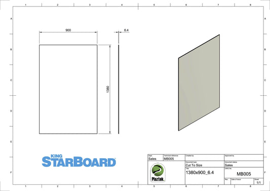 6.4mm King Starboard HDPE The Original