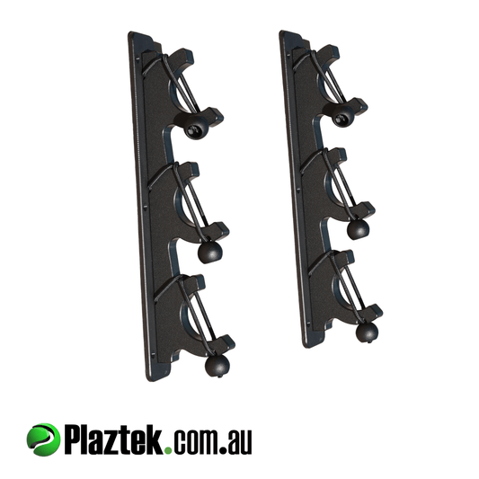 Plaztek speargun holders are ideal to hold your guns securely in place using a marine grade shock cord. Made with KingStar Board.