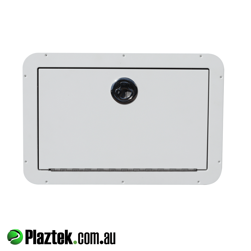 Plaztek pie warmer has a SS locking latch and SS piano hinge. Made in Australia.