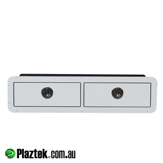 2 drawer cabinet is ideal for hold terminal tackle, lure rolls, leader just to name a few. Made in Australia.