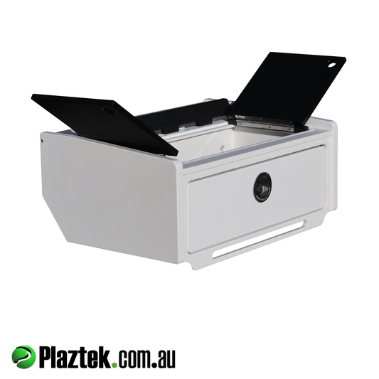 Plaztek 550 bait board with black King StarBoard used for the cutting board surface. Made in Australia