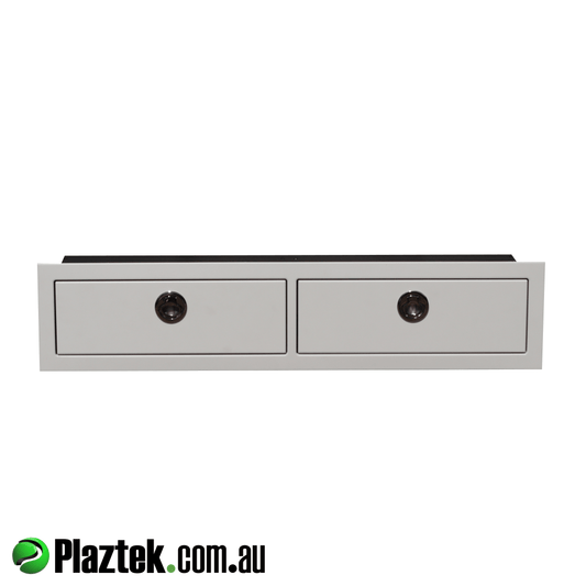Plaztek 2 drawer insert is ideal to fit into smaller with height restrictions. Made in Australia. 