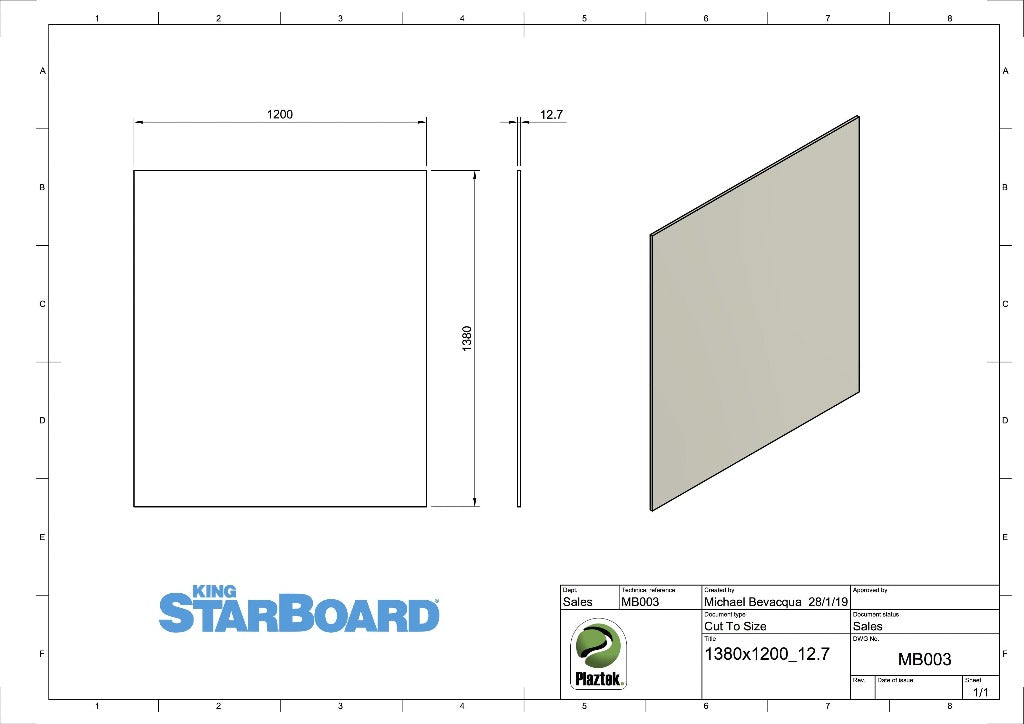 Plaztek Marine Board Specialists stock King Starboard HDPE