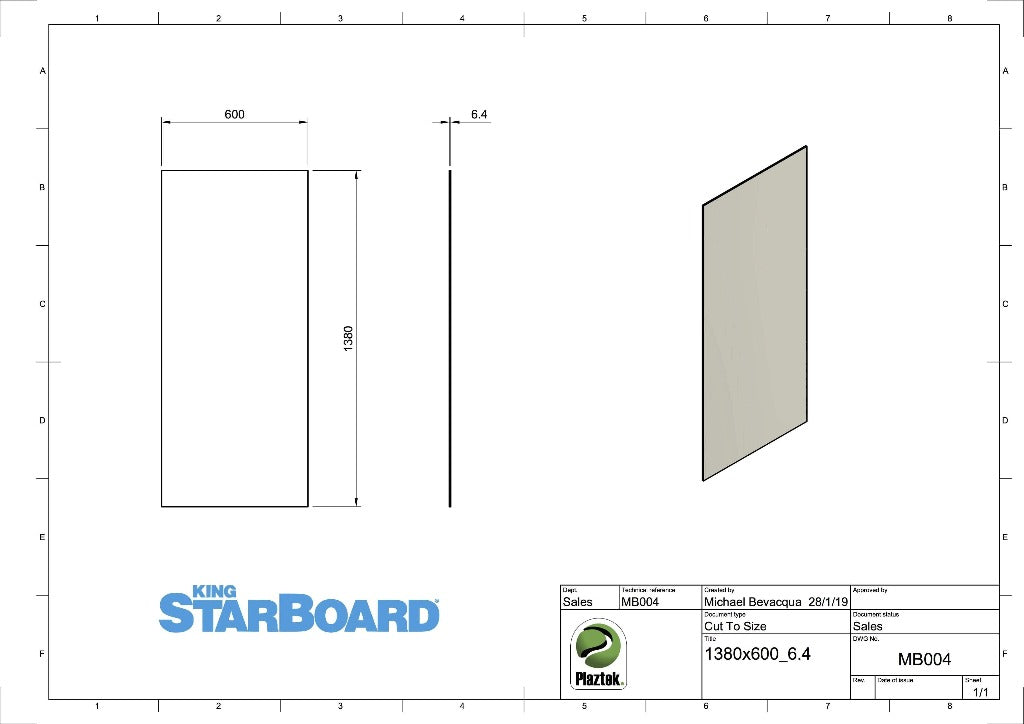 Plaztek Marine Board Specialists stock King Starboard HDPE