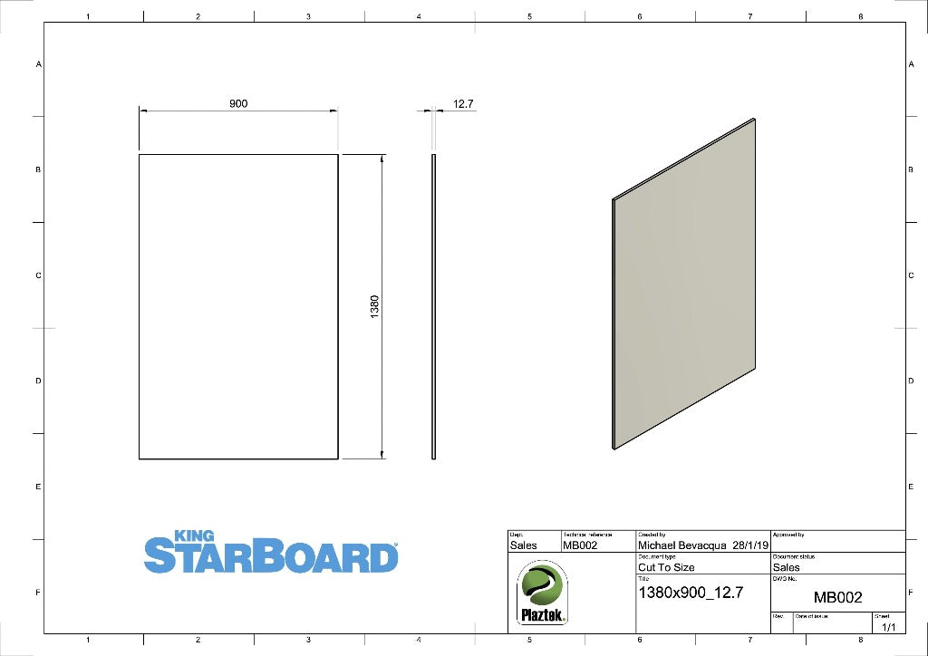 Plaztek stockists of King Starboard HDPE Marine Board