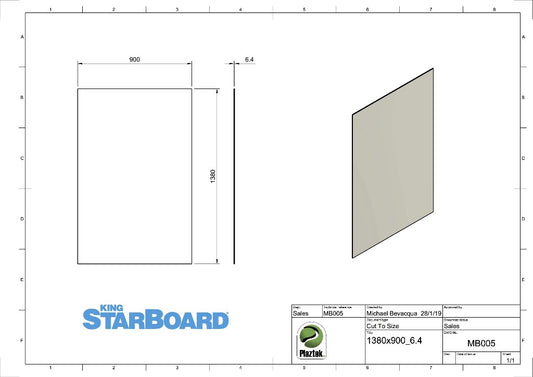 Plaztek stockists of King Starboard HDPE Marine Board