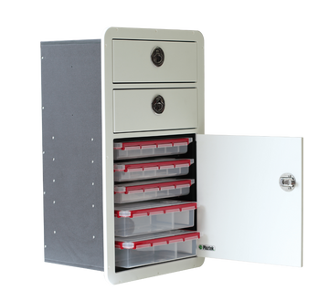 Boat Tackle Cabinet, 2 Drawer & Tackle Tray Combo Wide