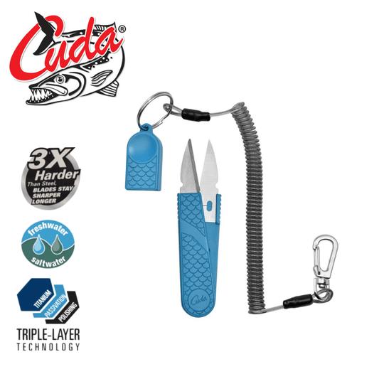 Plaztek Cuda brad snips are small and compact making it easy to use. Comes with a blade cover and teather.  