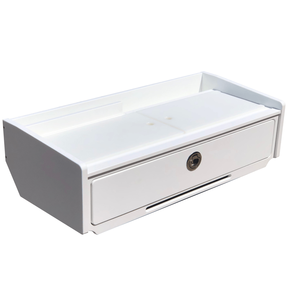 Plaztek Bait Board single drawer with defrost bin made from King StarBoard® comes in a range of colours, we can custom make this design to your size, made here in Australia