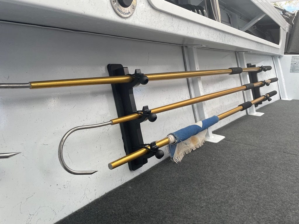 Boat Gaff/Pole/Rod Holder 3 Gang, 100mm Centres