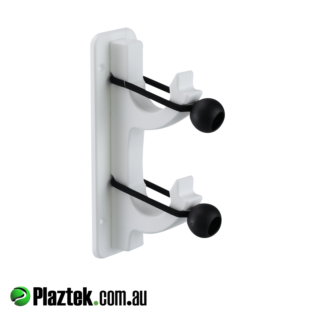 Plaztek boat gaff pole rod 2 gang holder. Mounting block for easy mounting in glass or aluminum boats. Made in Australia using King StarBoard. 