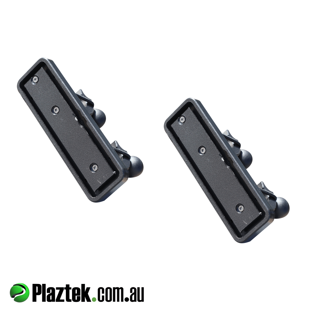 Plaztek glued backing plates used for gluing holder in without using the use of screws. Made in Australia. 