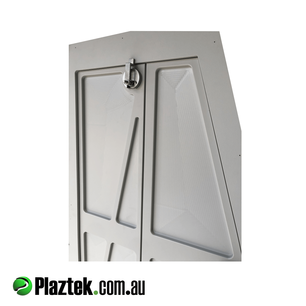 Plaztek Custom Boat Locker Doors, made from King StarBoard® in Dolphin Grey