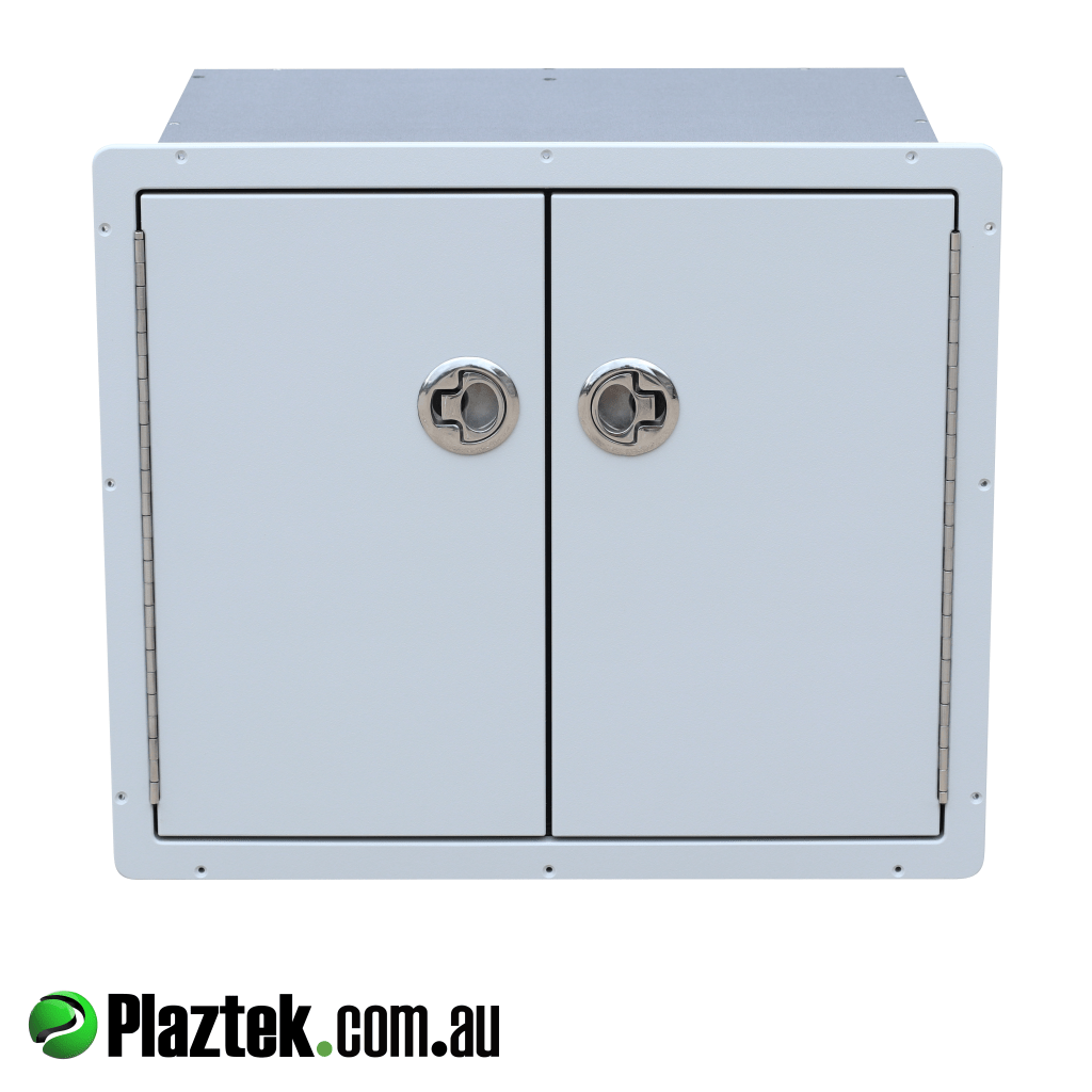 Boat tackle tray storage cabinet with S/S latches made in Australia using King StaraBoard.