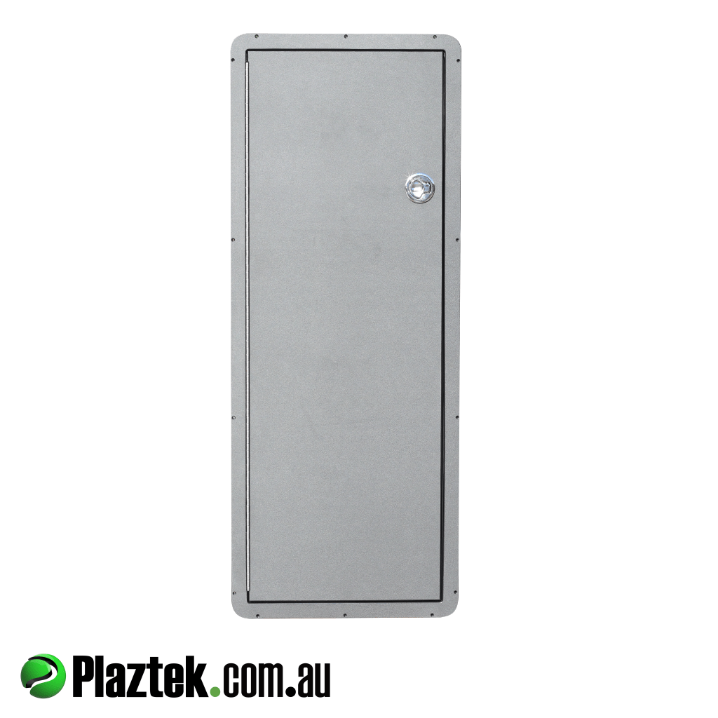 Plaztek custom tackle tray insert. SS 316 piano hinge on the long side with SS 316 non-locking latch. Made in Australia