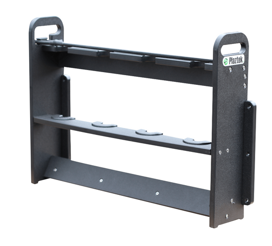 Plaztek Vertical Rod Storage holds 4 rods securely in place with the accestence of marine grade shock cord. Glued backing plate so no need to use screws for fixing off. Made in Australia. 