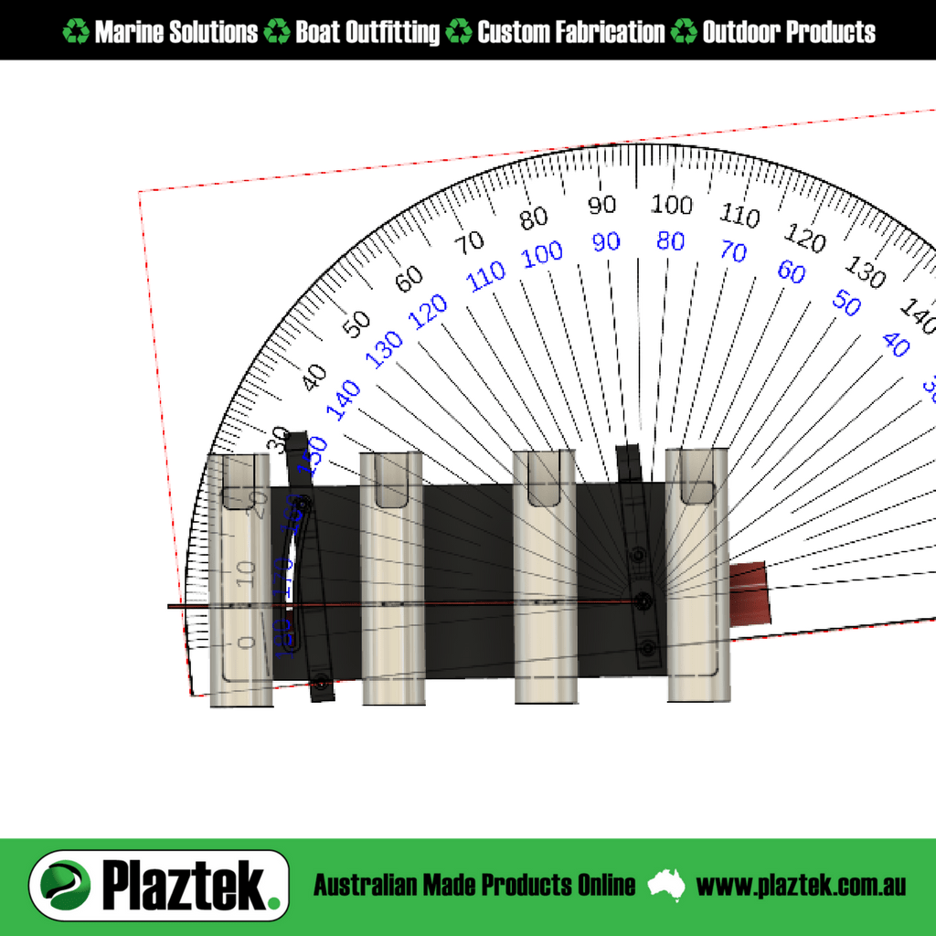 Plaztek Min 5 Degree Adjustment on BullBar Rod Holders