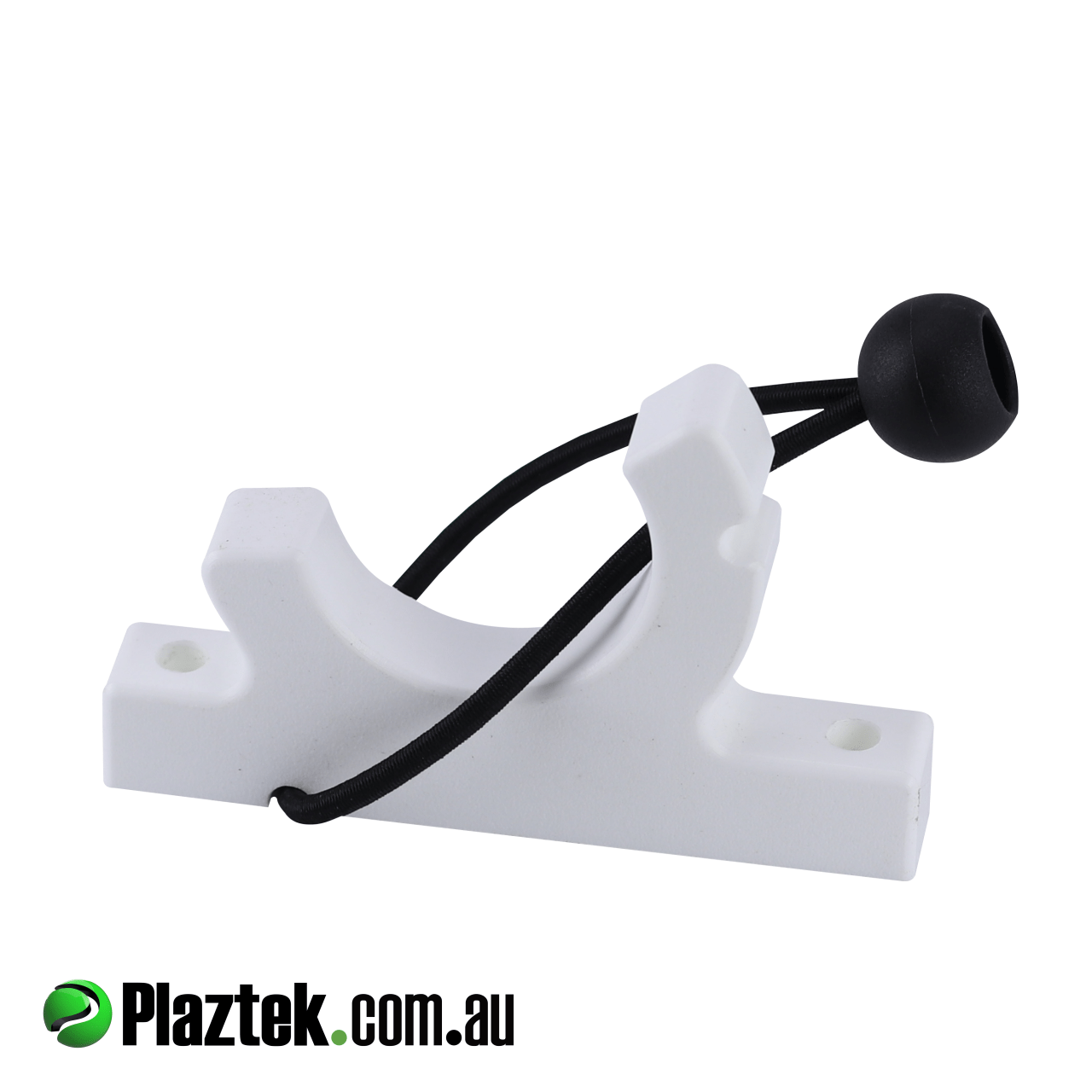 Yappy pump holder by Plaztek in white/white king starboard, screwed fixing with no backing plate
