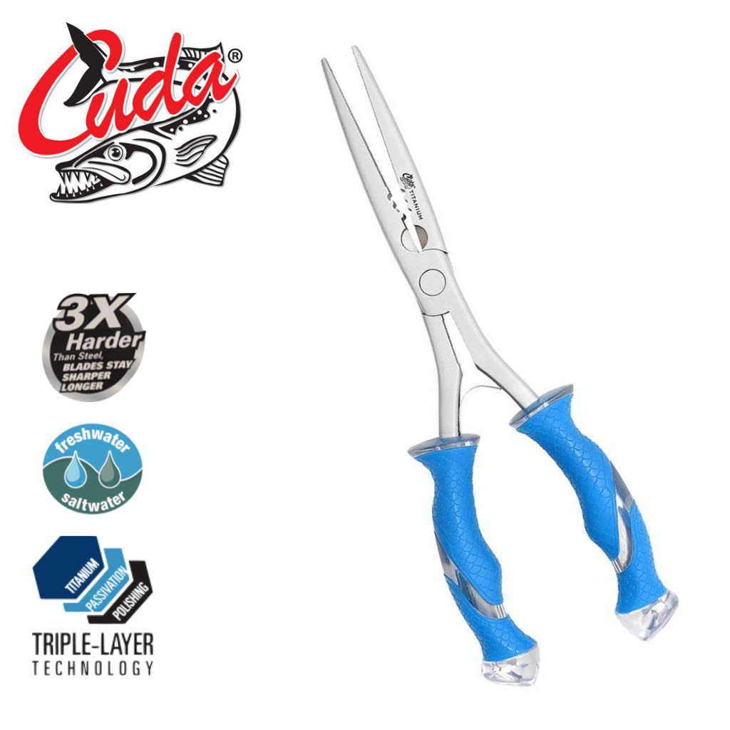 Plaztek Cuda 10.25 longnose plier can be used in both freshwater and saltwater environments. 