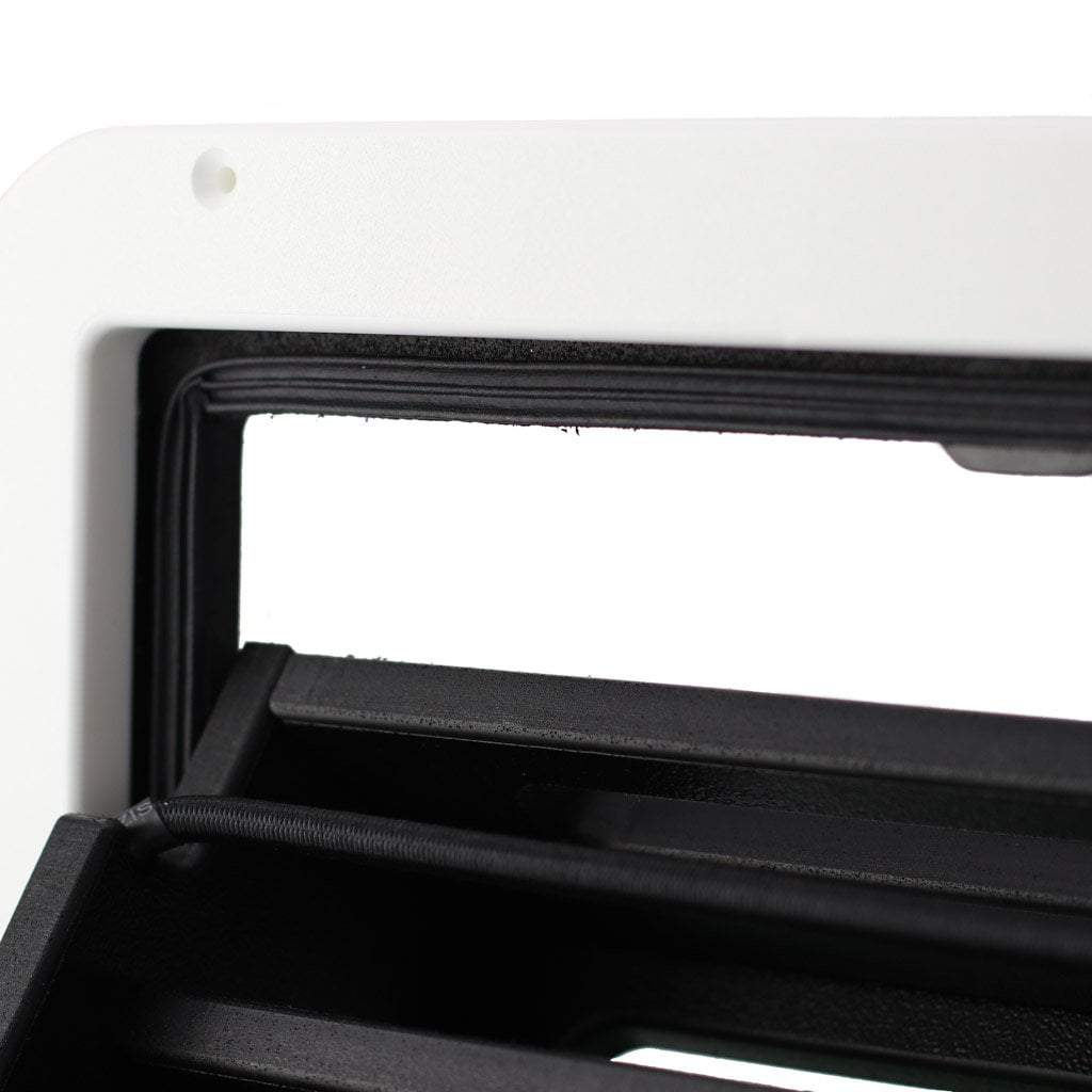 Plaztek foam weather seal assists in keeping the elements out. 