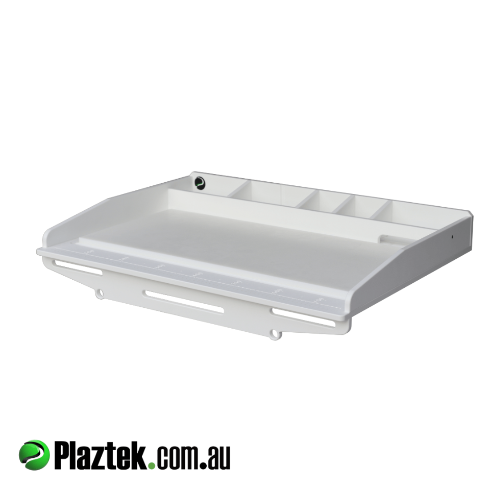 Plaztek Custom Bait Boards wit built in fish ruler and storage for sinkers and more, a Australia made Product