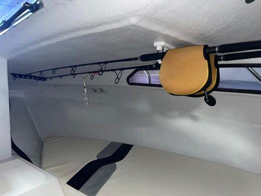 Plaztek boat rod / pole or gaff storage, in white king StarBoard