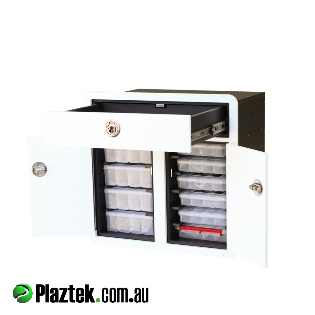 Plaztek Boat Tackle Storage and Boat Drawer combo made from King StarBoard in Australia