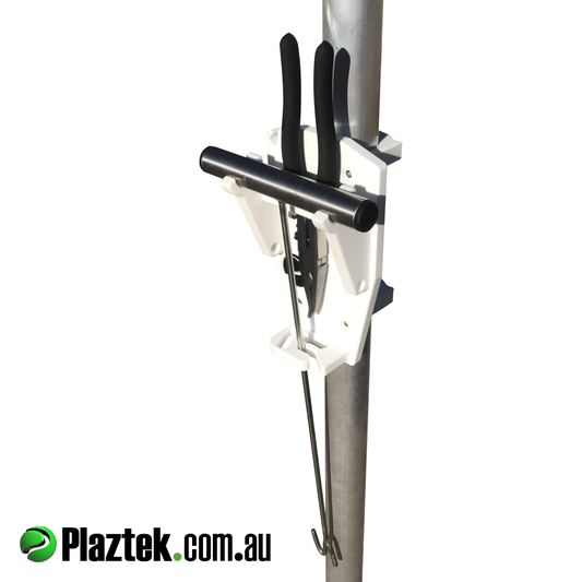 Plaztek Fish Dehooker and Fishing Plier Holder for your Boat, Tools are held firmly in place and wont bounce out