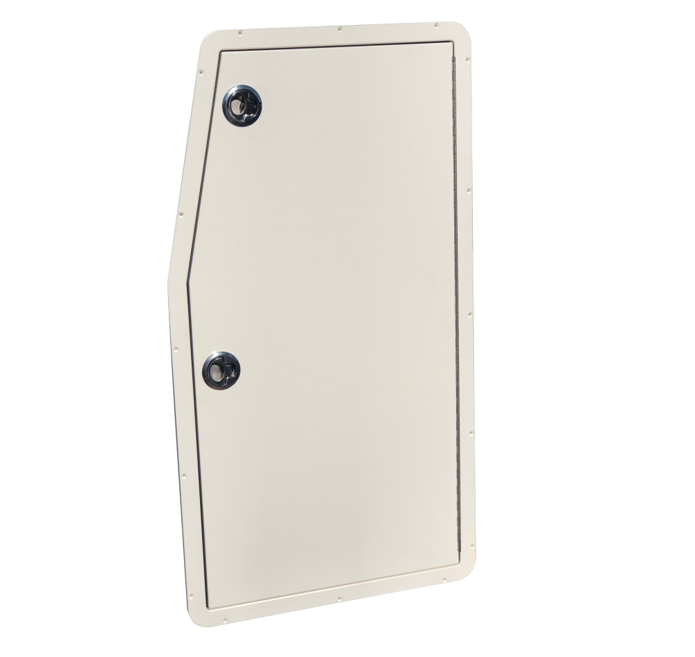 Plaztek Boat Locker Doors Custom made to your size, made from King StarBoard®️ in Arctic White