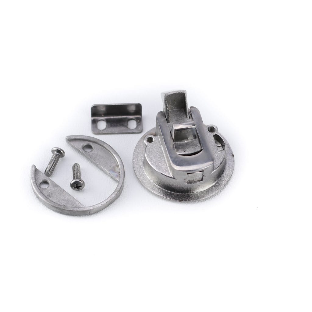 316 Marine Grade SS Lockable Slam Latch back view with SS keeper