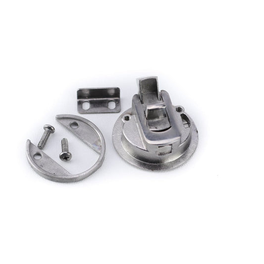 316 Marine Grade SS Lockable Slam Latch back view with SS keeper