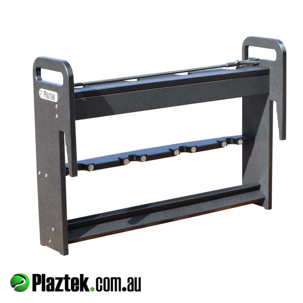 Vertical boat rod holder can be removed with ease using the two handles on the side. 100% made in Australia.
